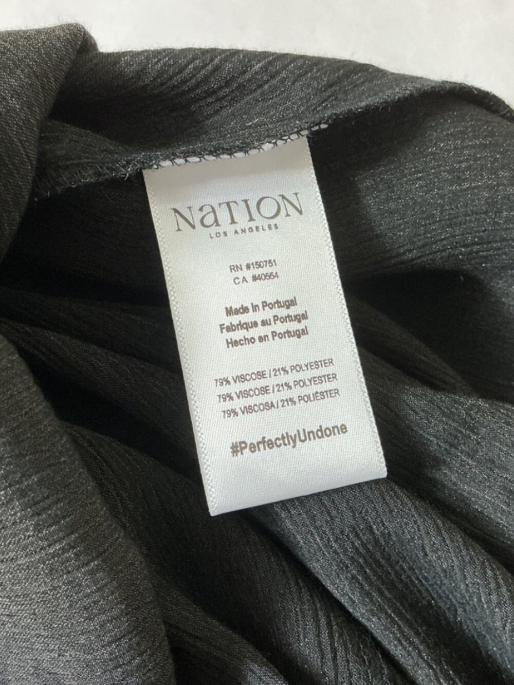 Nation LTD Gray Gold Metallic Satin V-Neck Pamela Flutter Sleeve Midi Dress L - Picture 7 of 7